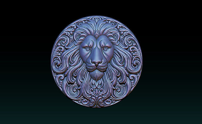 Lion Relief Model - Powerful and Luxurious Art 3D print model