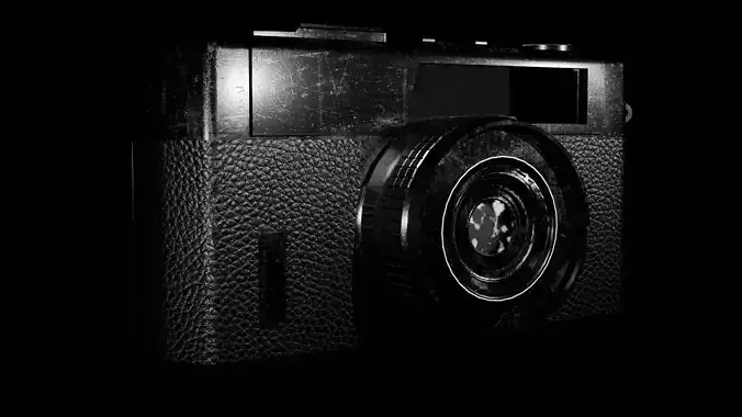 Analog Point And Shoot Camera - Retro Film Camera 3D model