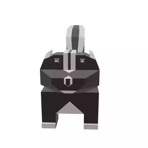 Low-Poly Skunk 3D Model Low-poly 3D model