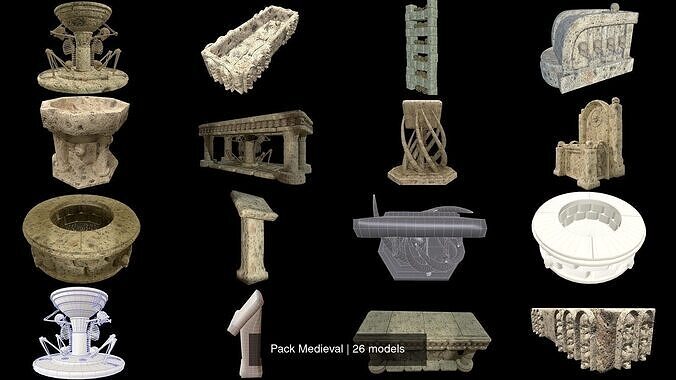 Pack Medieval 3D Model Collection
