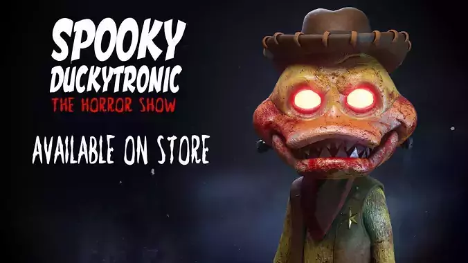 Spooky Duckytronic - Rigged and Animated Low-poly 3D model