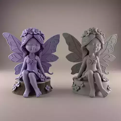 Charming Fairy 3D Model for Home Decor STL File 3D print model