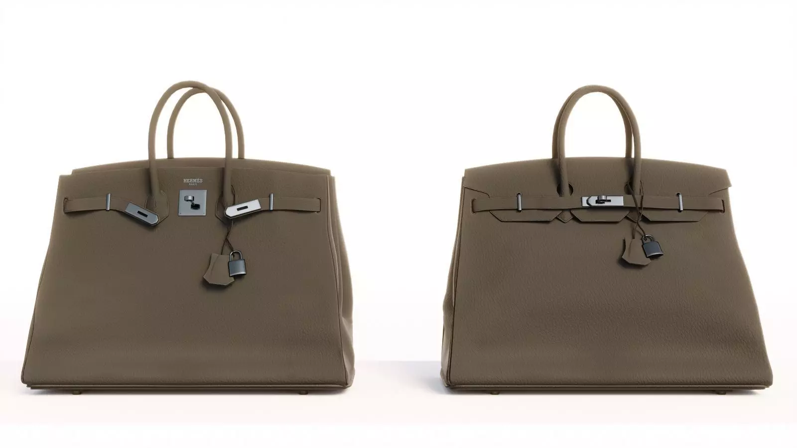 HERMES BIRKIN 35 GREY 3D model