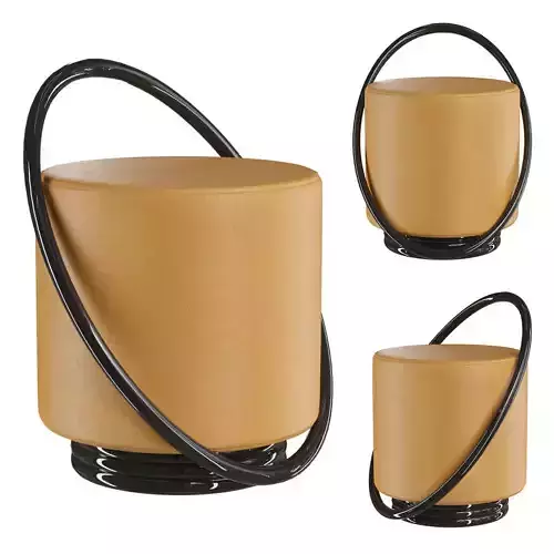 Pouf for a pedicure master 3D model