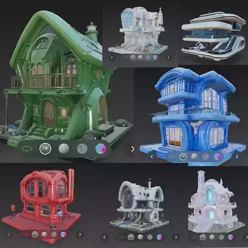 Futuristic hause 3D model