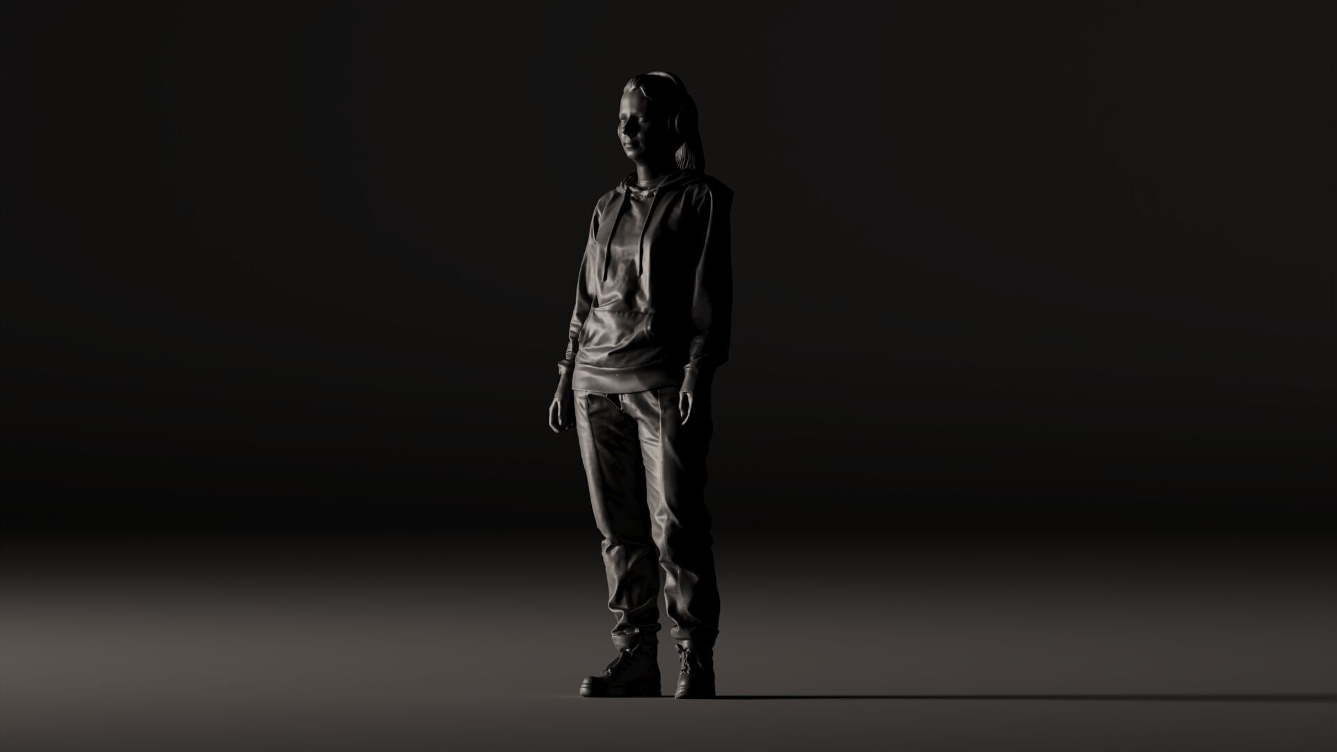 001619 Teenager in Headphones and Hoodie 3dp 3D print model_13