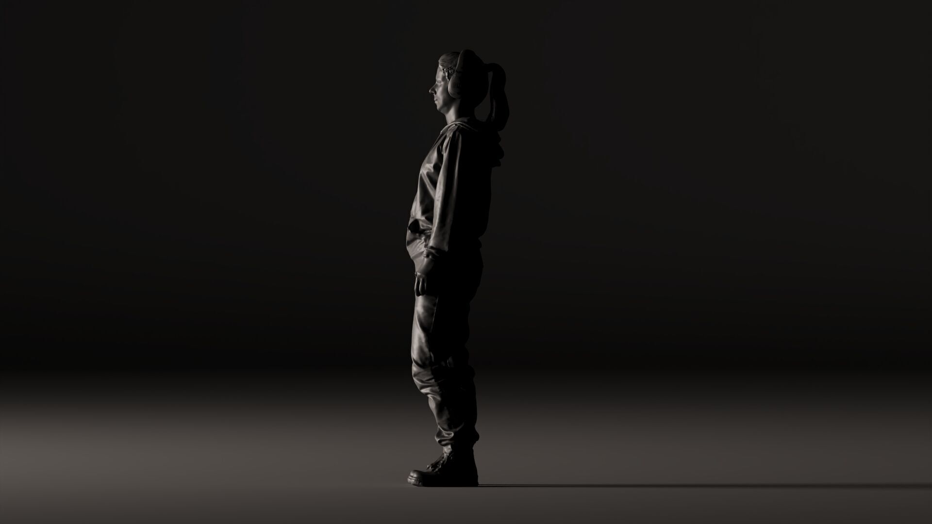 001619 Teenager in Headphones and Hoodie 3dp 3D print model_12