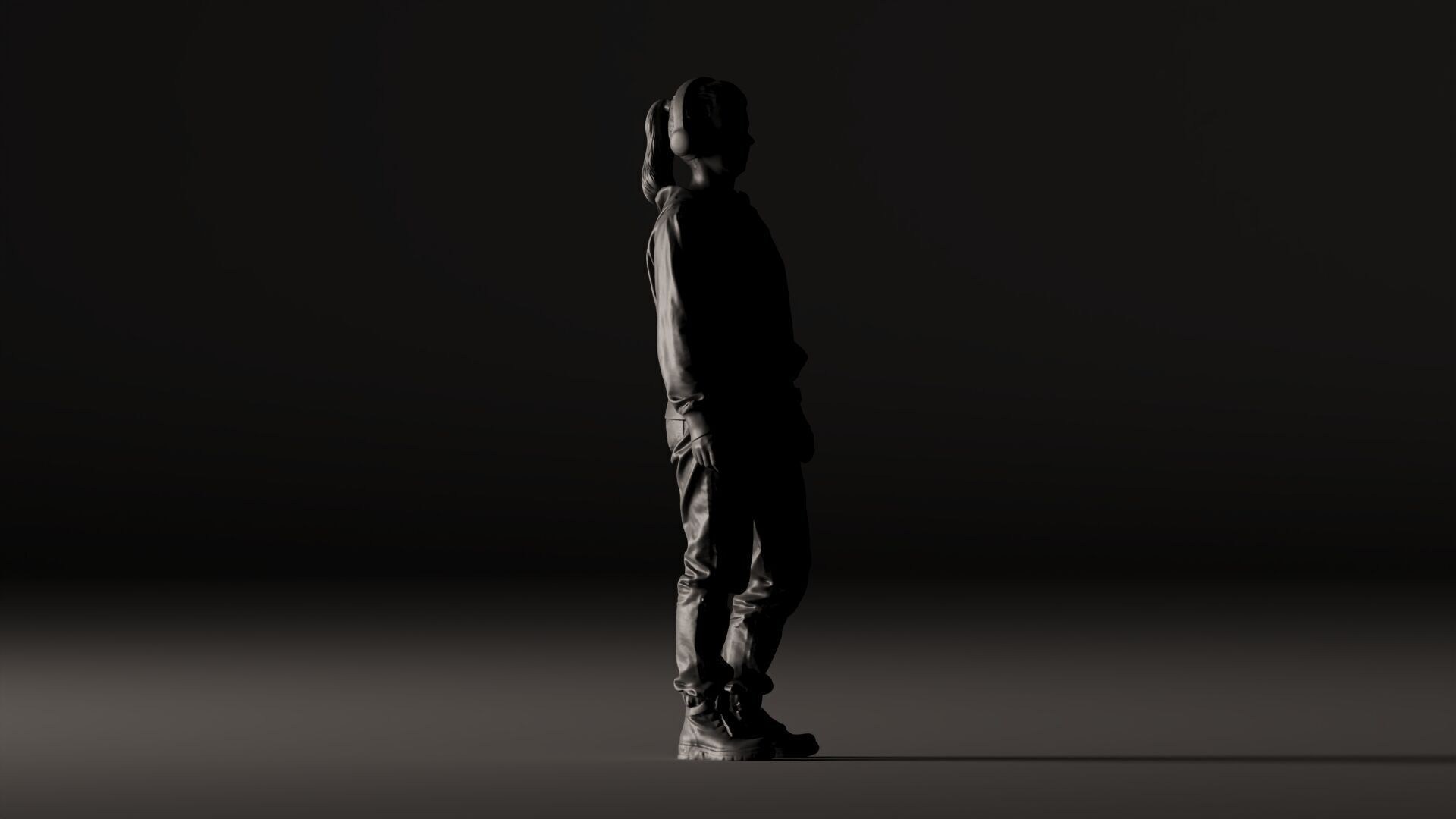 001619 Teenager in Headphones and Hoodie 3dp 3D print model_9