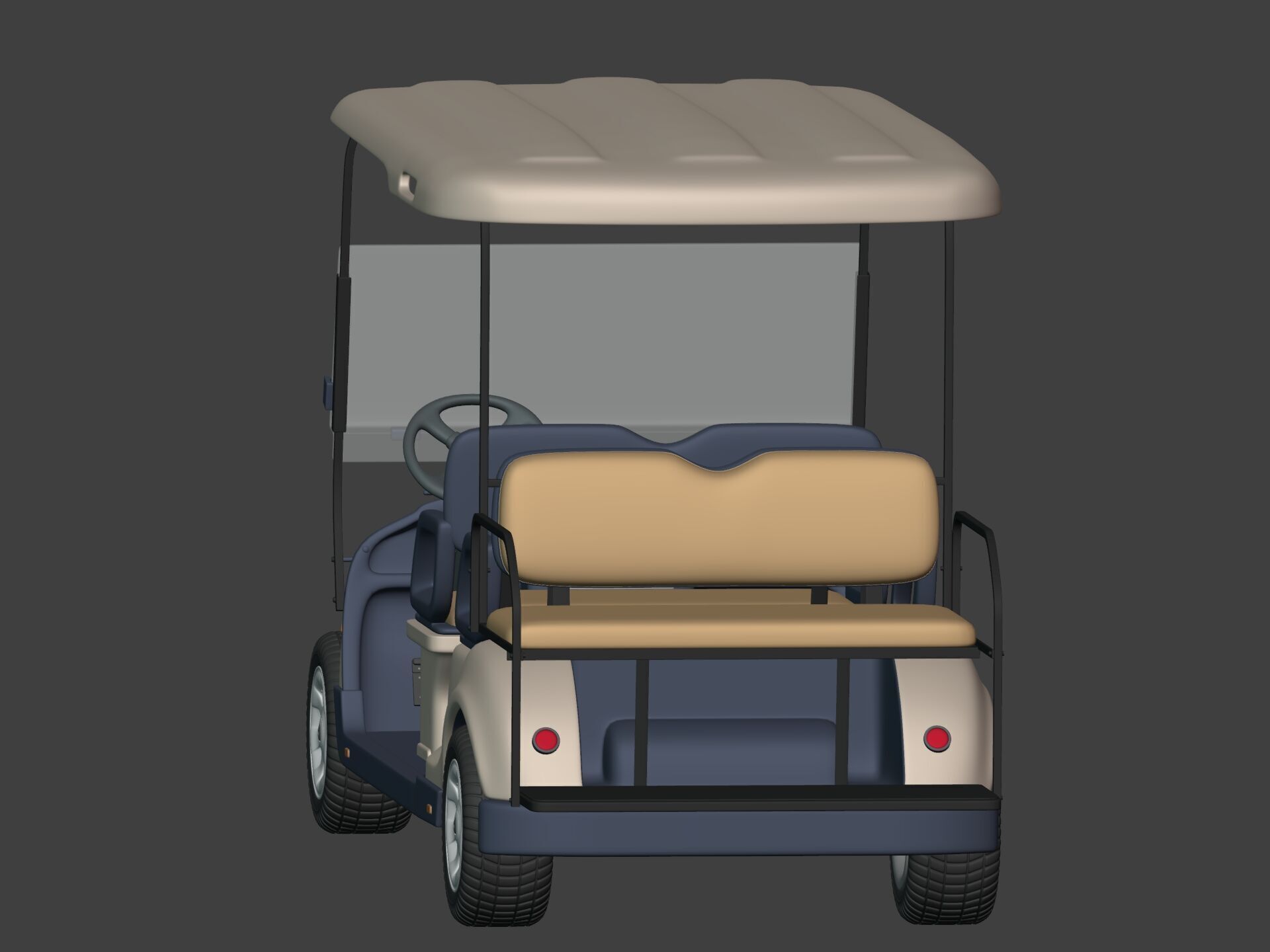 Generic Golf Cart - Electric Sport Vehicle - Club Car -- Blender 3D model_15