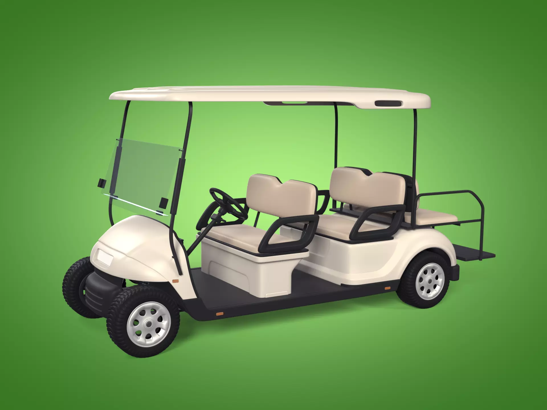 Generic Golf Cart - Electric Sport Vehicle - Club Car -- Blender 3D model_0