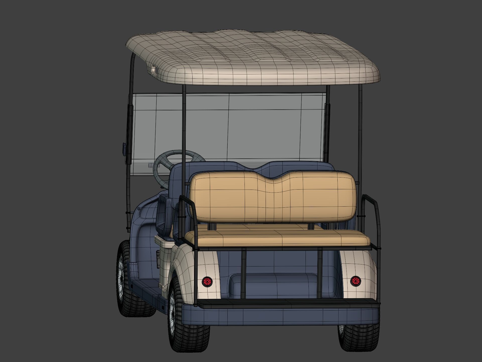 Generic Golf Cart - Electric Sport Vehicle - Club Car -- Blender 3D model_16