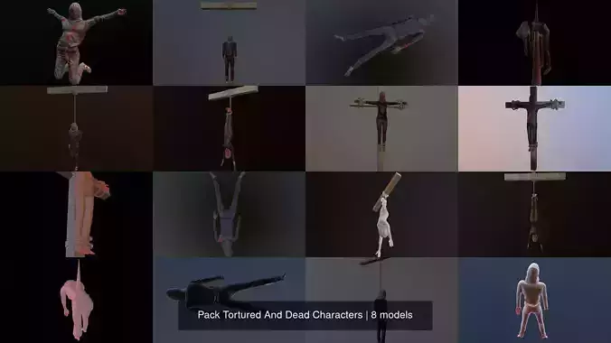 Pack Tortured And Dead Characters 3D Model Collection