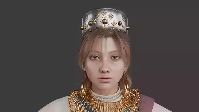 Realistic Princess Character Game-Ready and Animation Ready