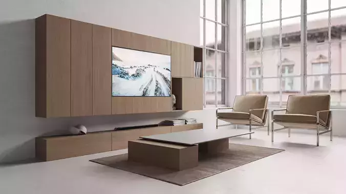 Modern Loft Living Room Scene 3ds Max  Corona Renderer