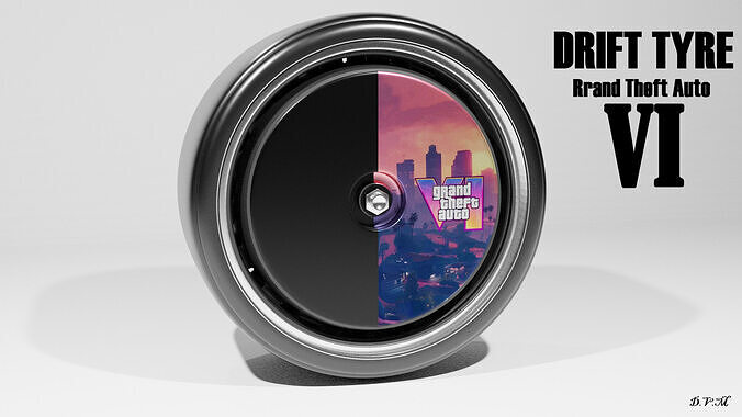 Drift Tyre GTA IV Low-poly 3D model