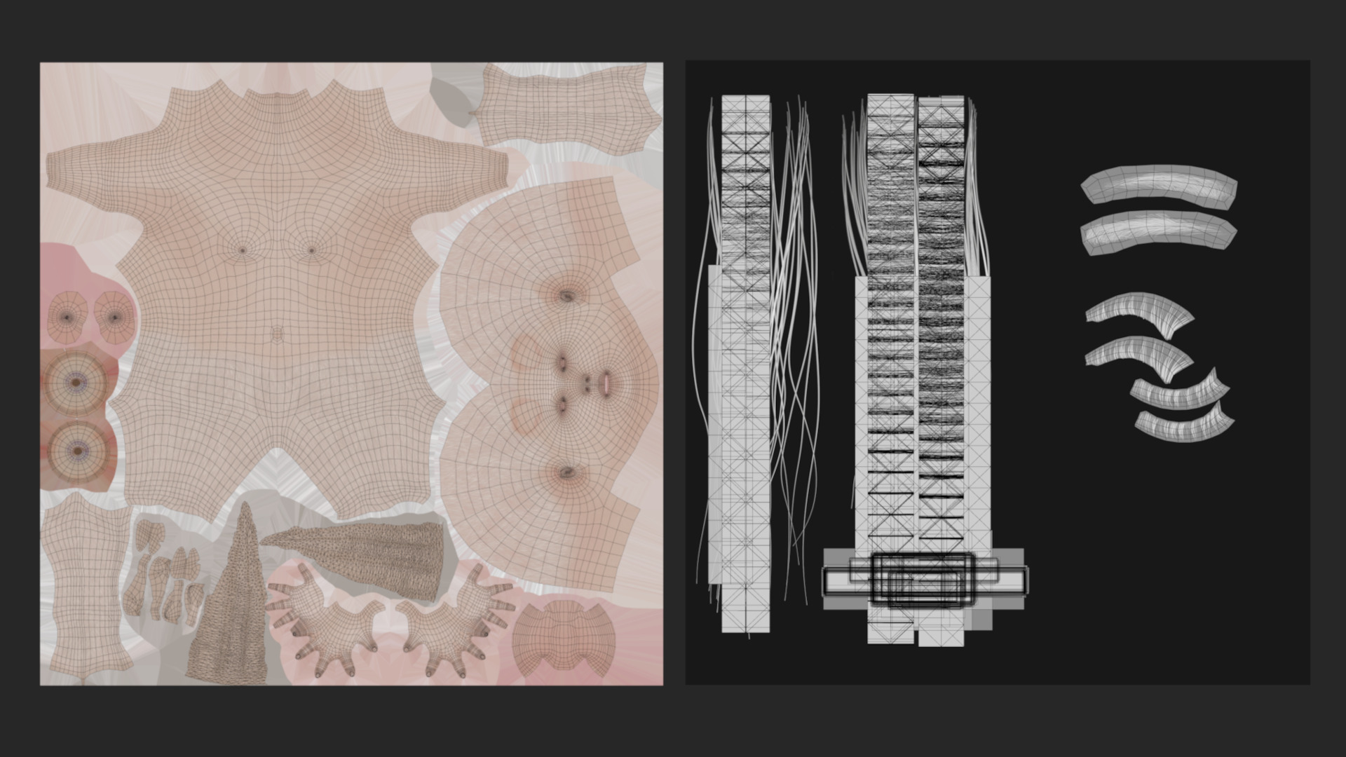 Albino Female Faun Low-poly 3D model_14