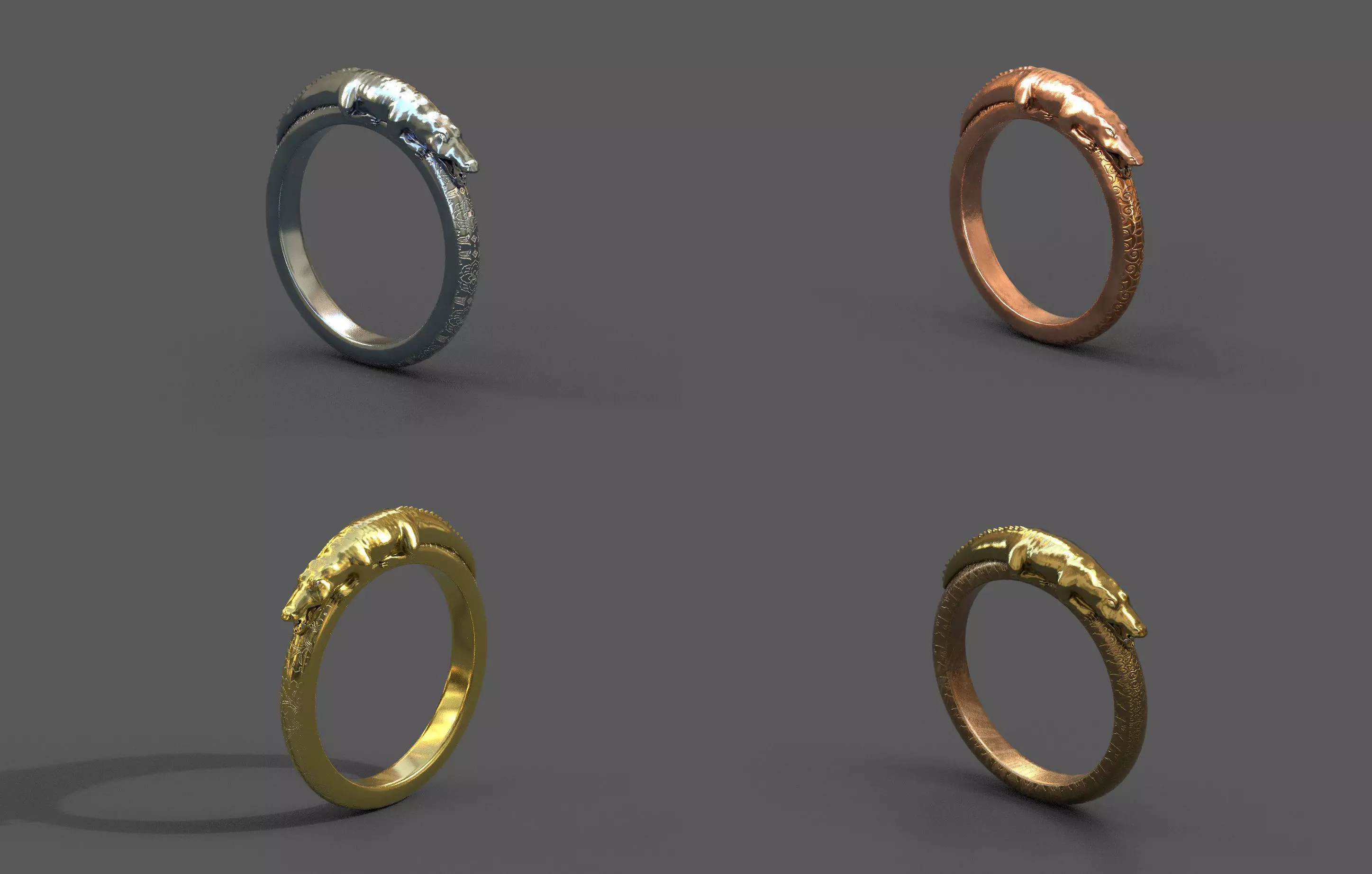 High-Quality 3D Ring Model Pack 4 Low-poly 3D model_0