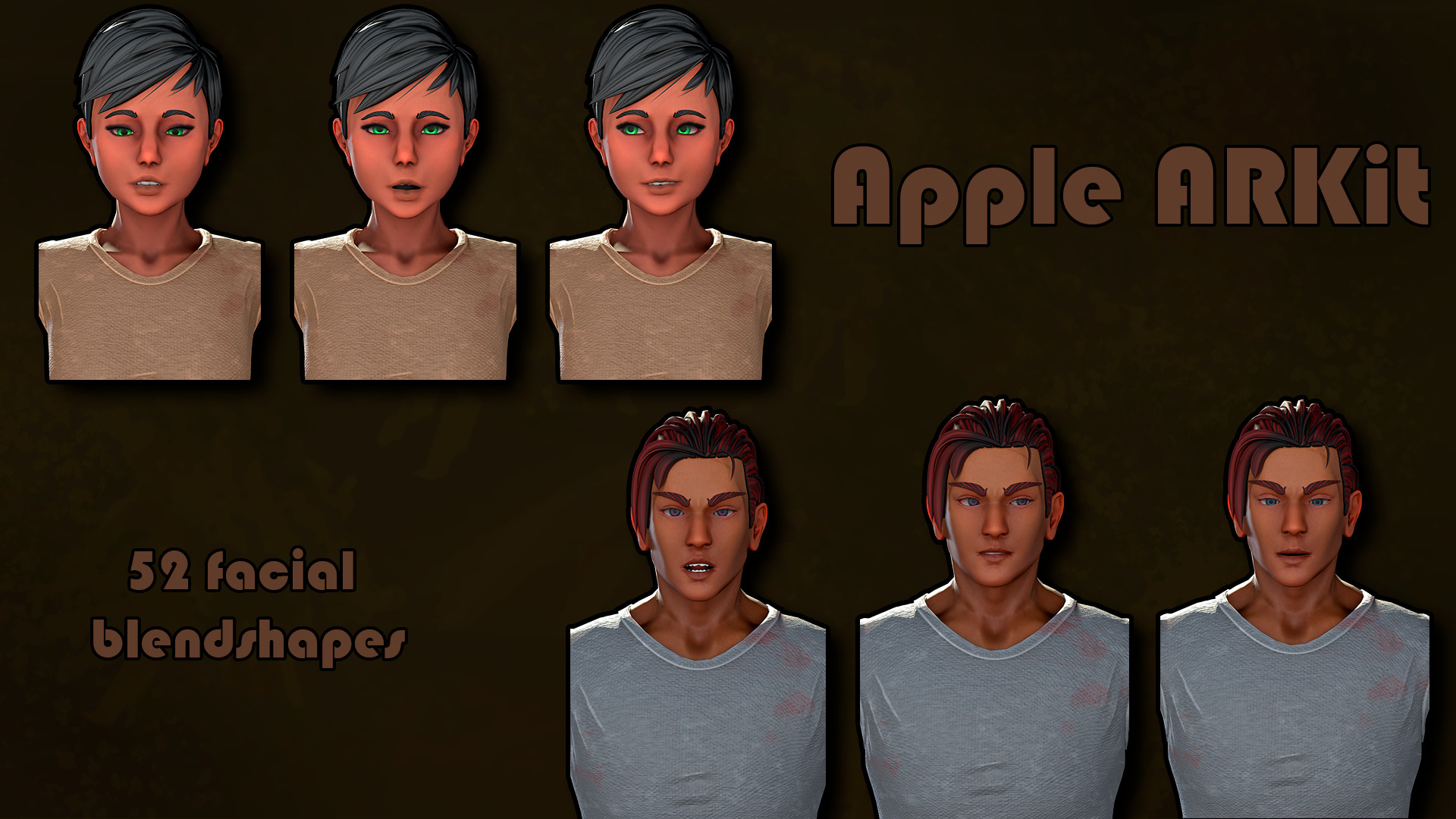 Desert Hunters Low-poly 3D model_7