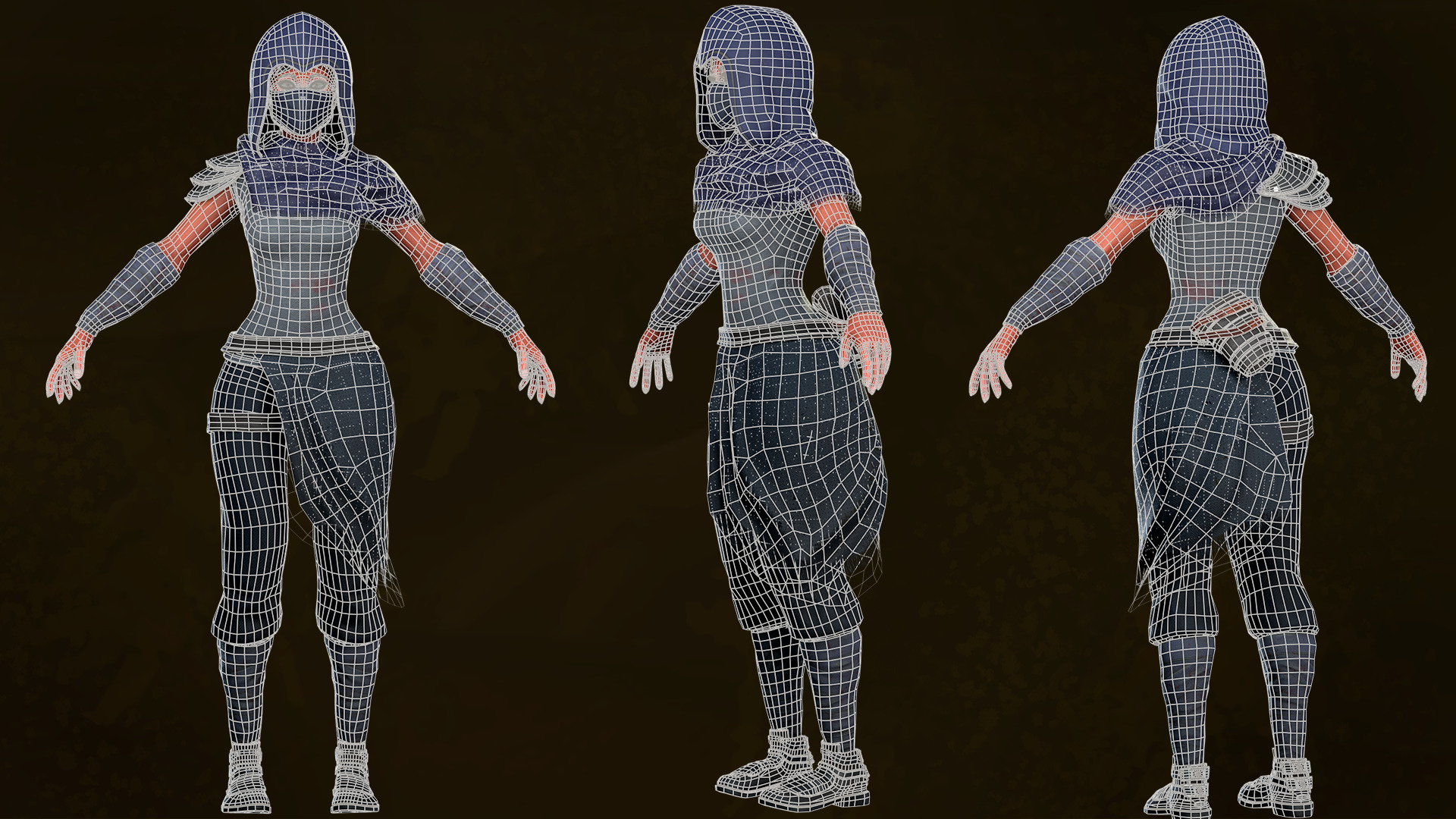 Desert Hunters Low-poly 3D model_15