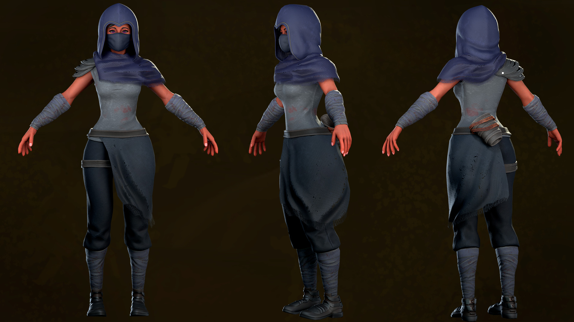 Desert Hunters Low-poly 3D model_12