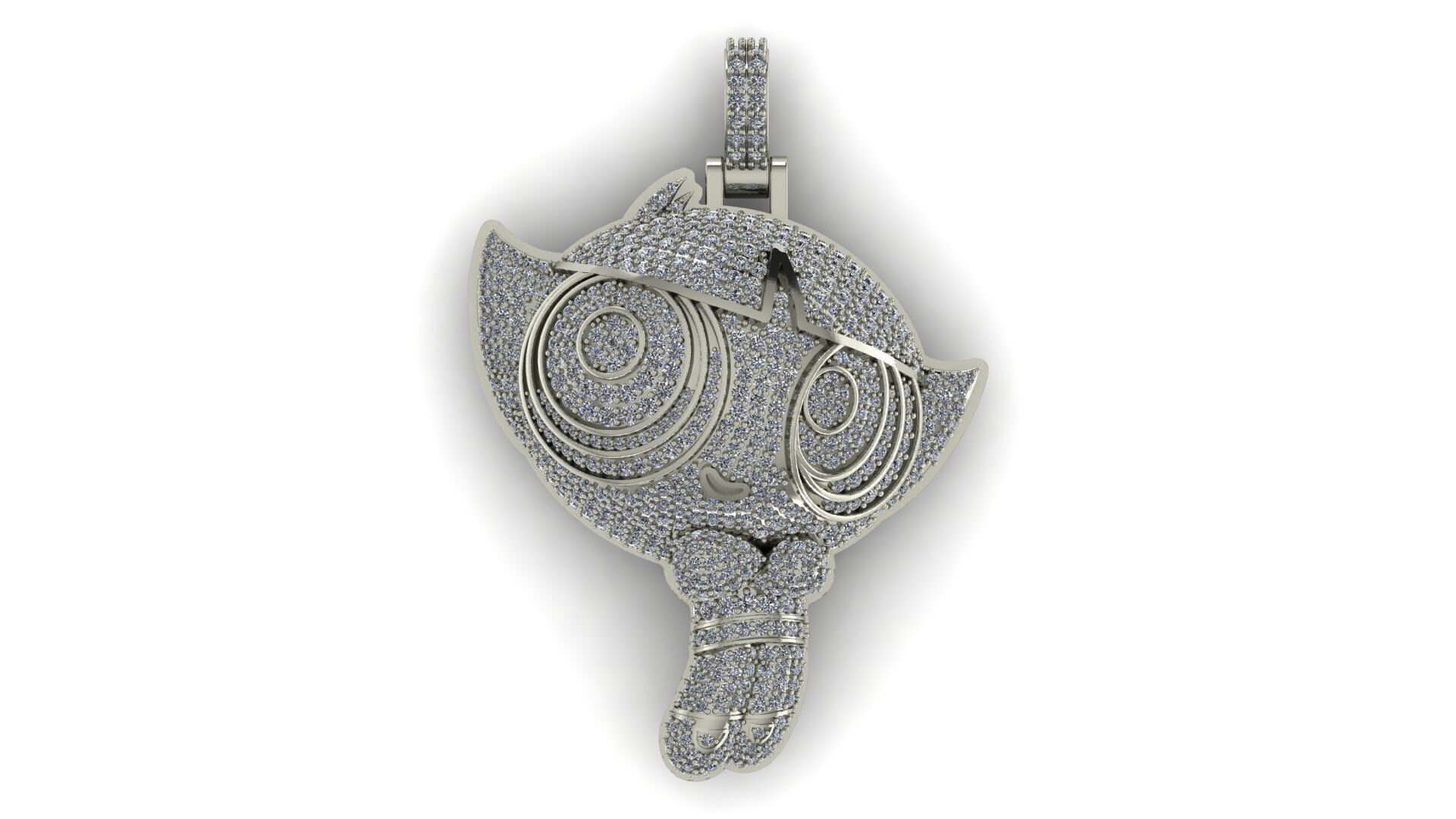 PowerPuff Girl 2 With Diamond Iced Out 2 Inches 3D Model 3D print model_2