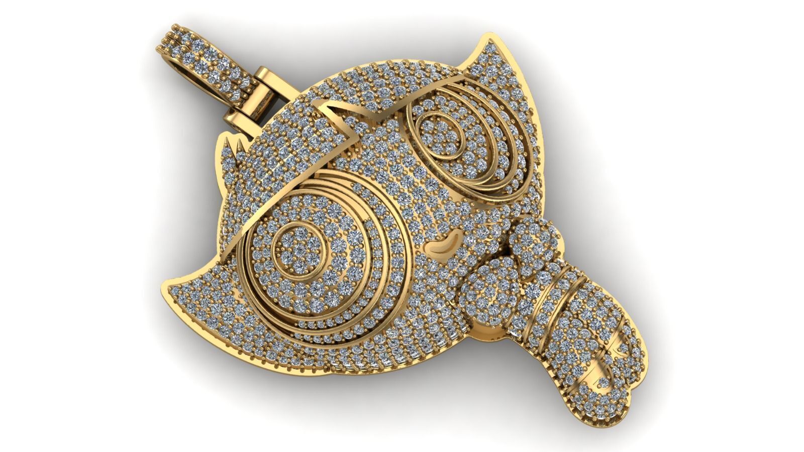 PowerPuff Girl 2 With Diamond Iced Out 2 Inches 3D Model 3D print model_1