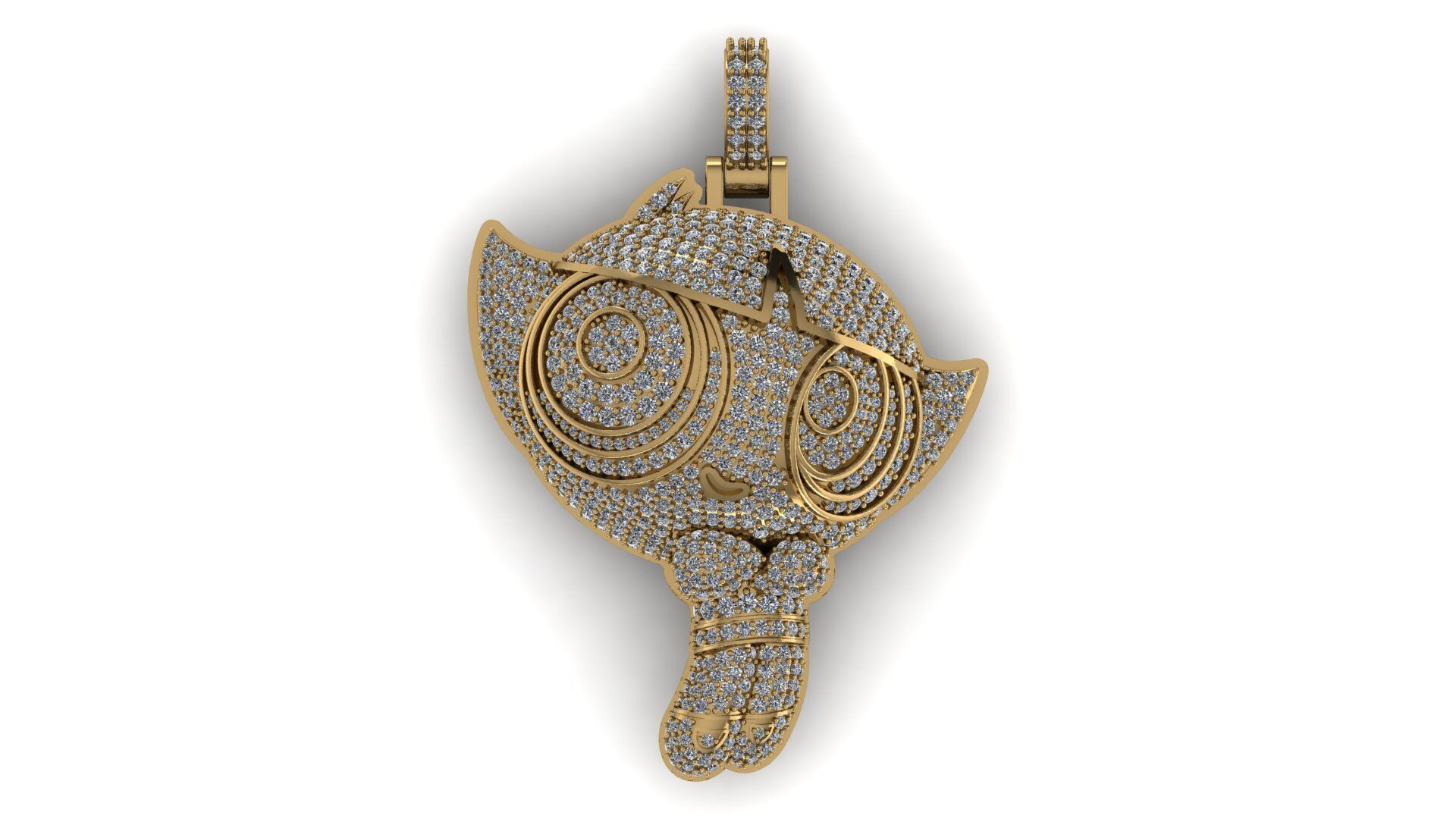 PowerPuff Girl 2 With Diamond Iced Out 2 Inches 3D Model 3D print model_6