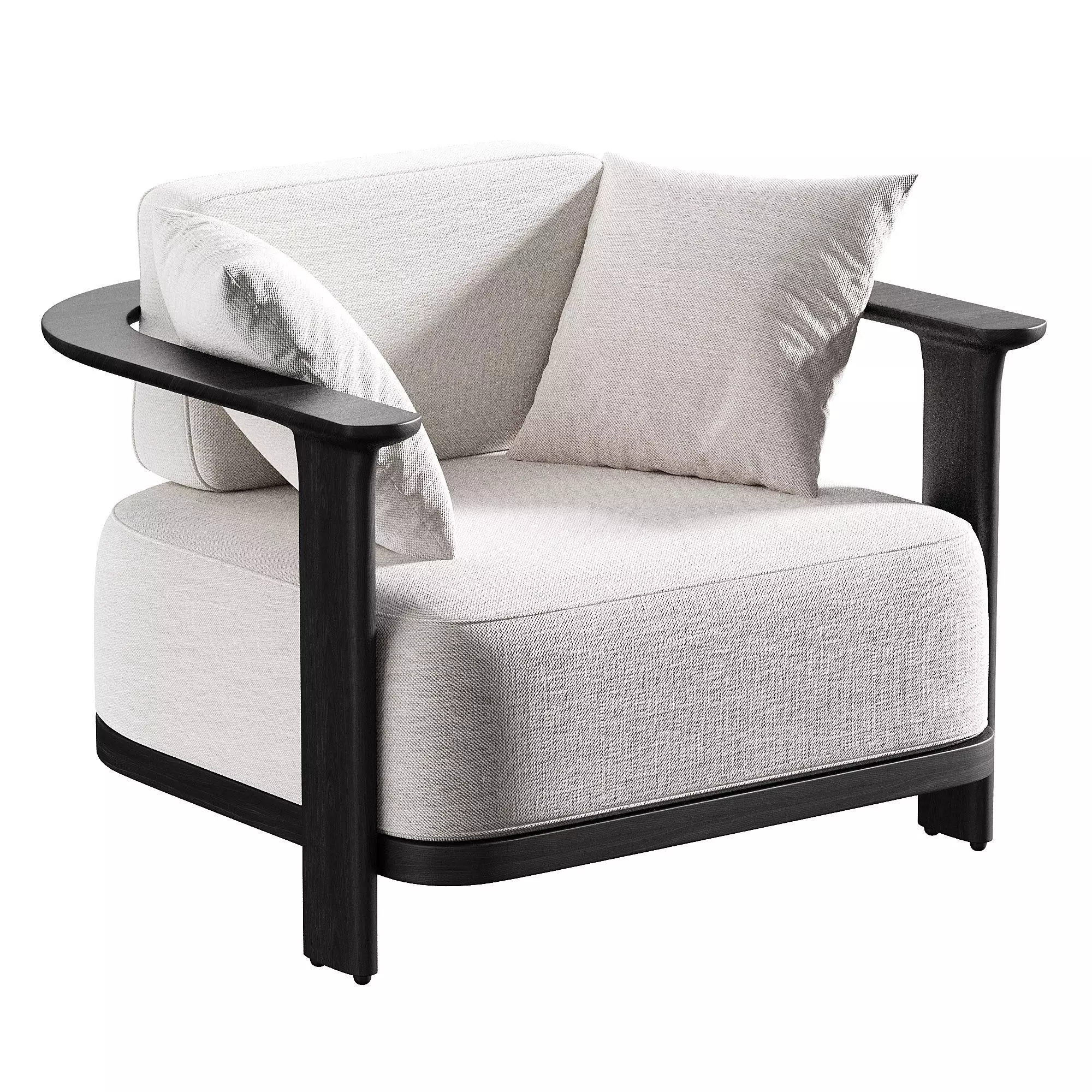 Dune Aluminum Lounge Chair 3D model