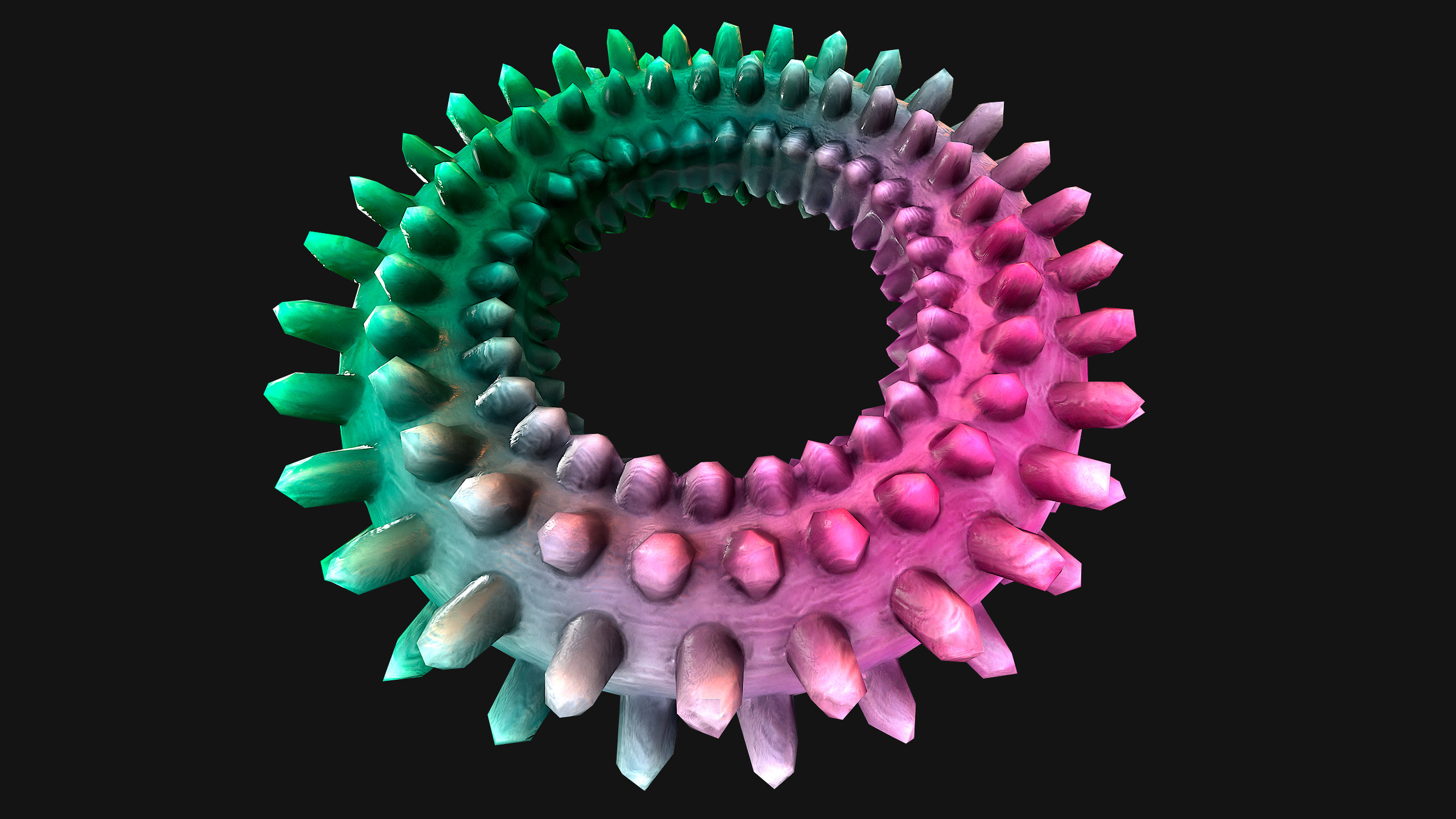 Pets Dogs Gnawing Toy Chew  Ring  Zoo Accessory Low-poly 3D model_19