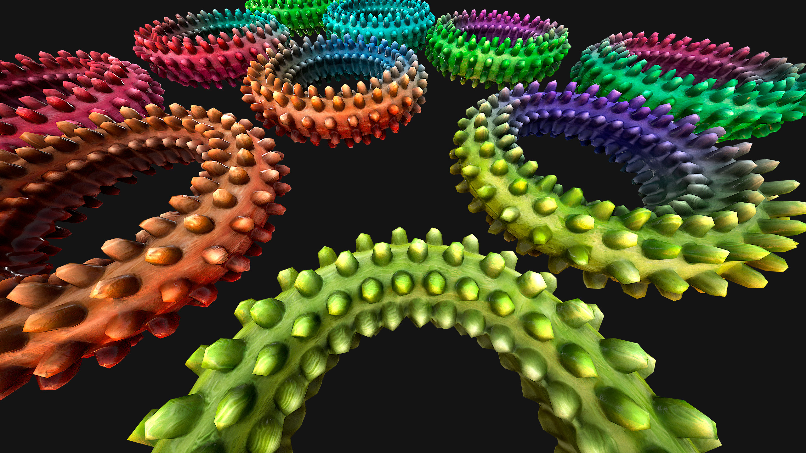 Pets Dogs Gnawing Toy Chew  Ring  Zoo Accessory Low-poly 3D model_13