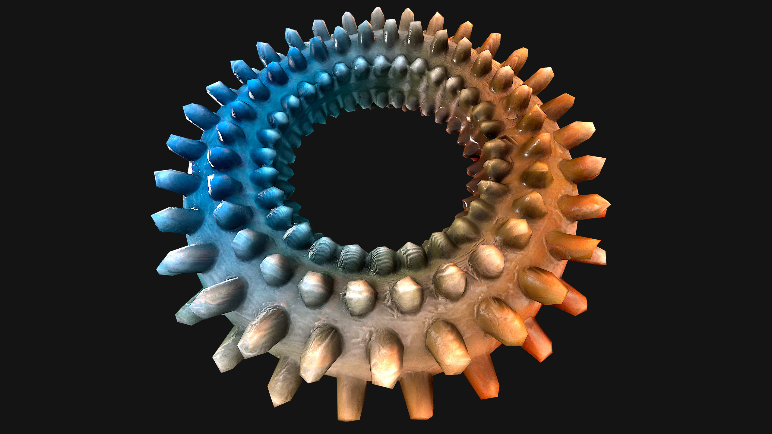 Pets Dogs Gnawing Toy Chew  Ring  Zoo Accessory Low-poly 3D model_16