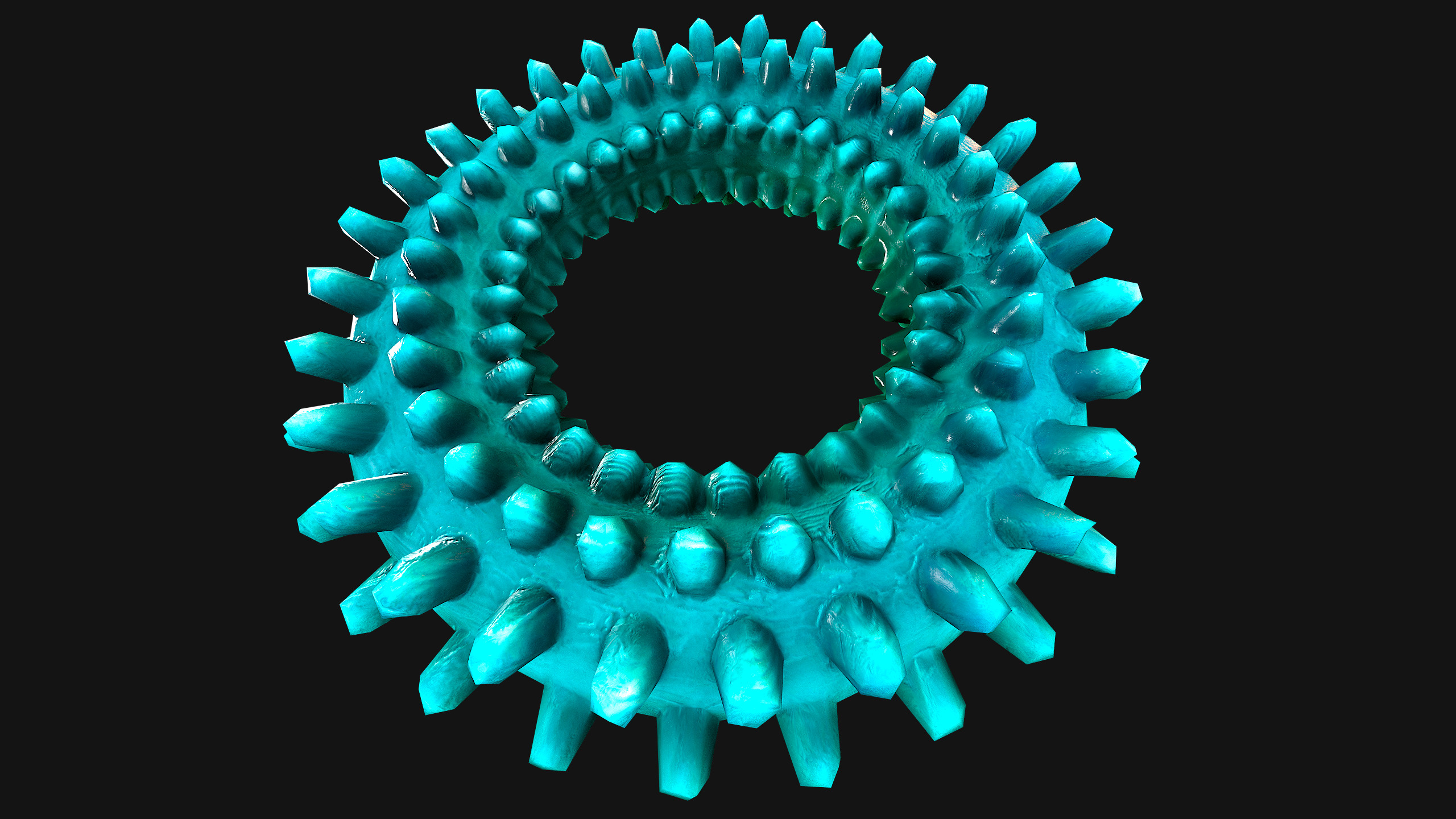 Pets Dogs Gnawing Toy Chew  Ring  Zoo Accessory Low-poly 3D model_24