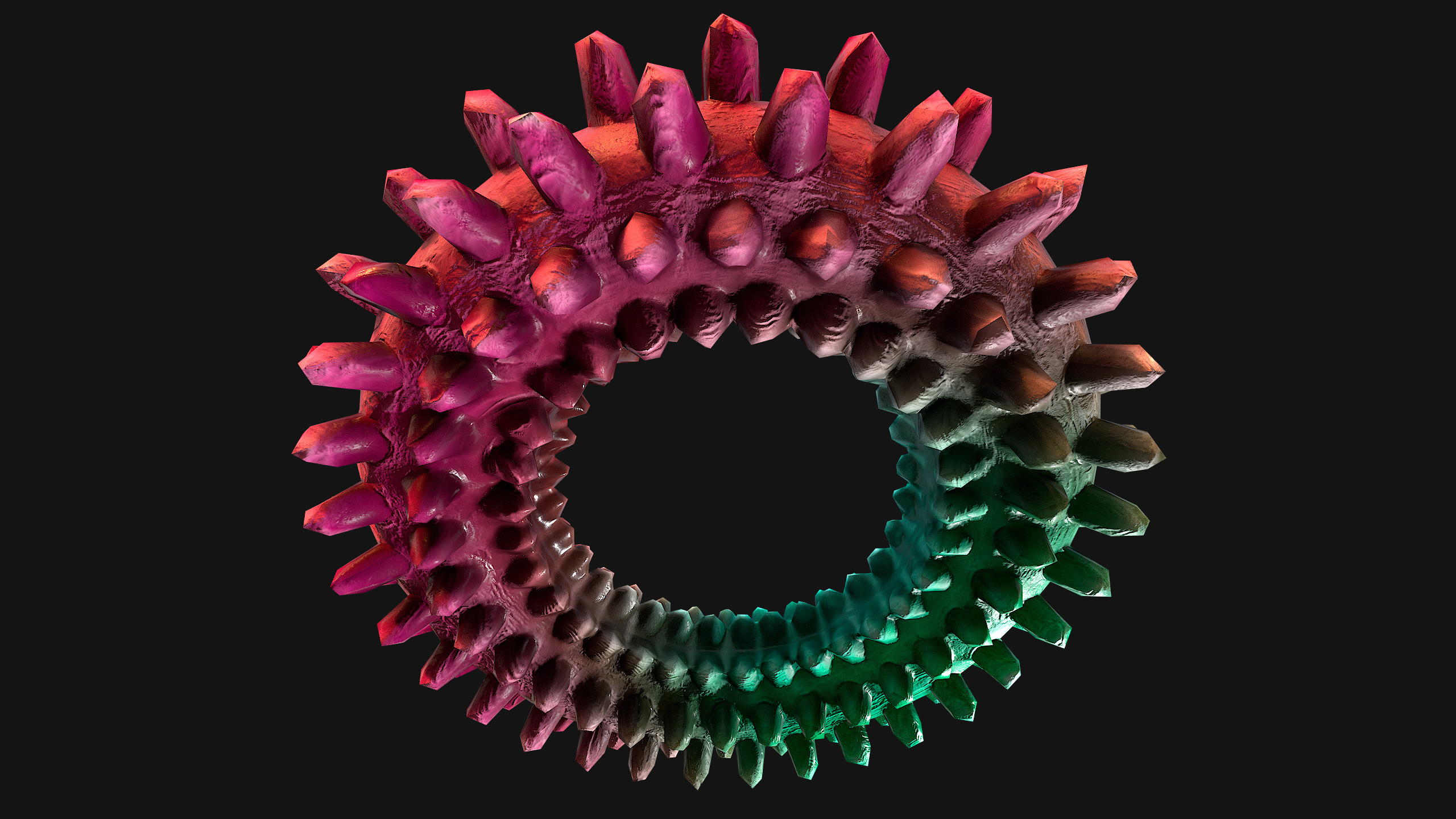 Pets Dogs Gnawing Toy Chew  Ring  Zoo Accessory Low-poly 3D model_26