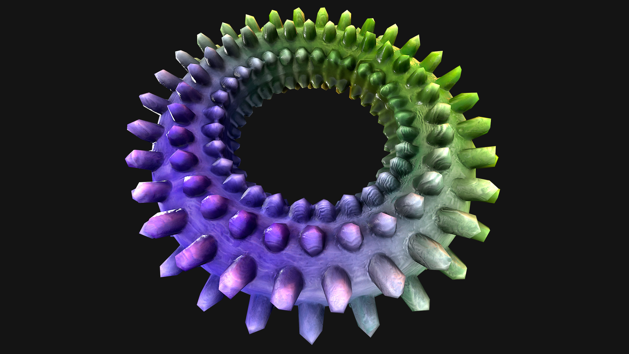 Pets Dogs Gnawing Toy Chew  Ring  Zoo Accessory Low-poly 3D model_17