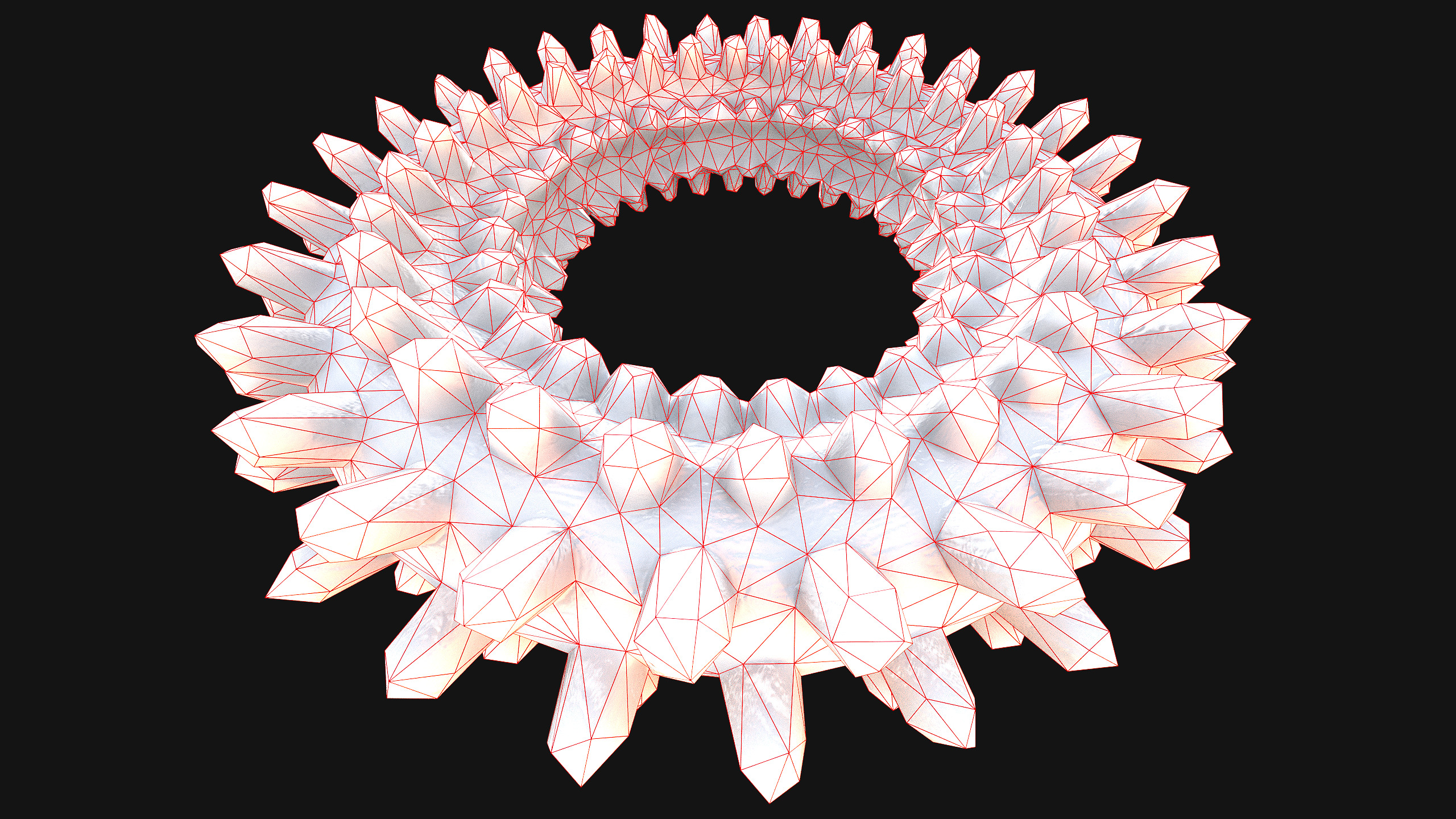 Pets Dogs Gnawing Toy Chew  Ring  Zoo Accessory Low-poly 3D model_28