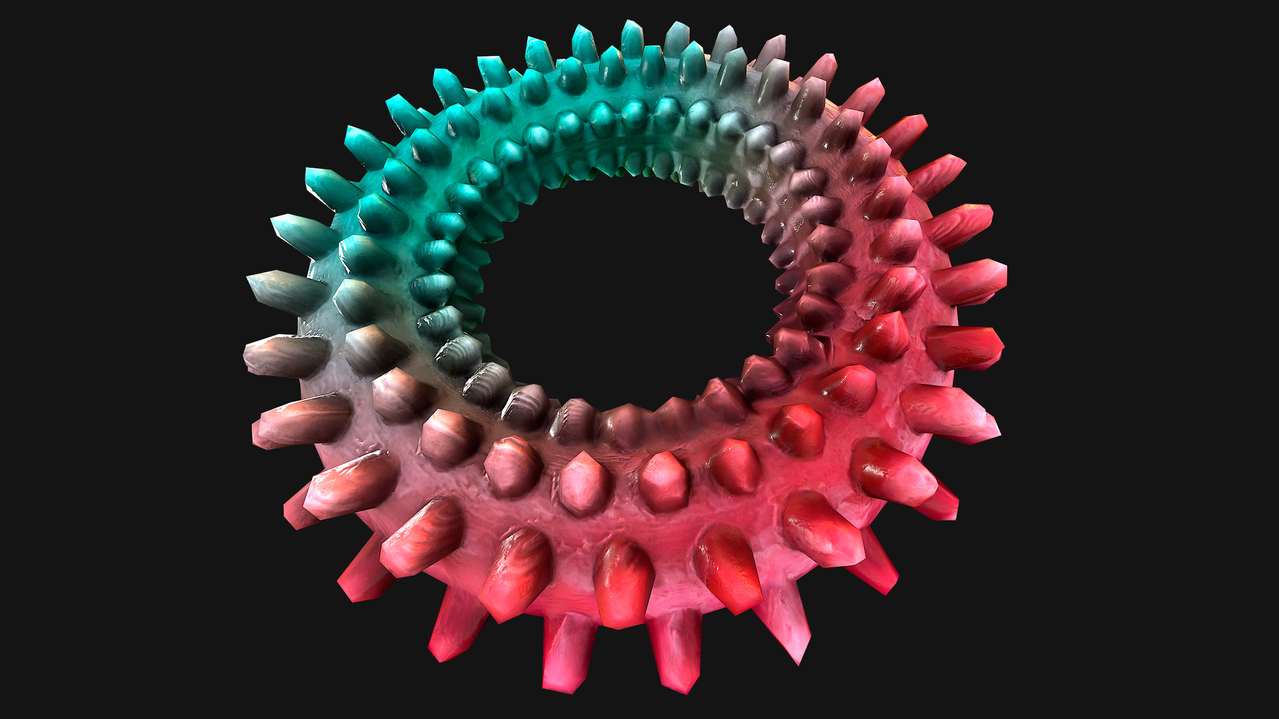 Pets Dogs Gnawing Toy Chew  Ring  Zoo Accessory Low-poly 3D model_15