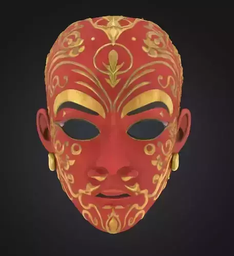 Yiga Clan Zelda Face Mask - Prom Zelda Embroidered Mask 3D print model