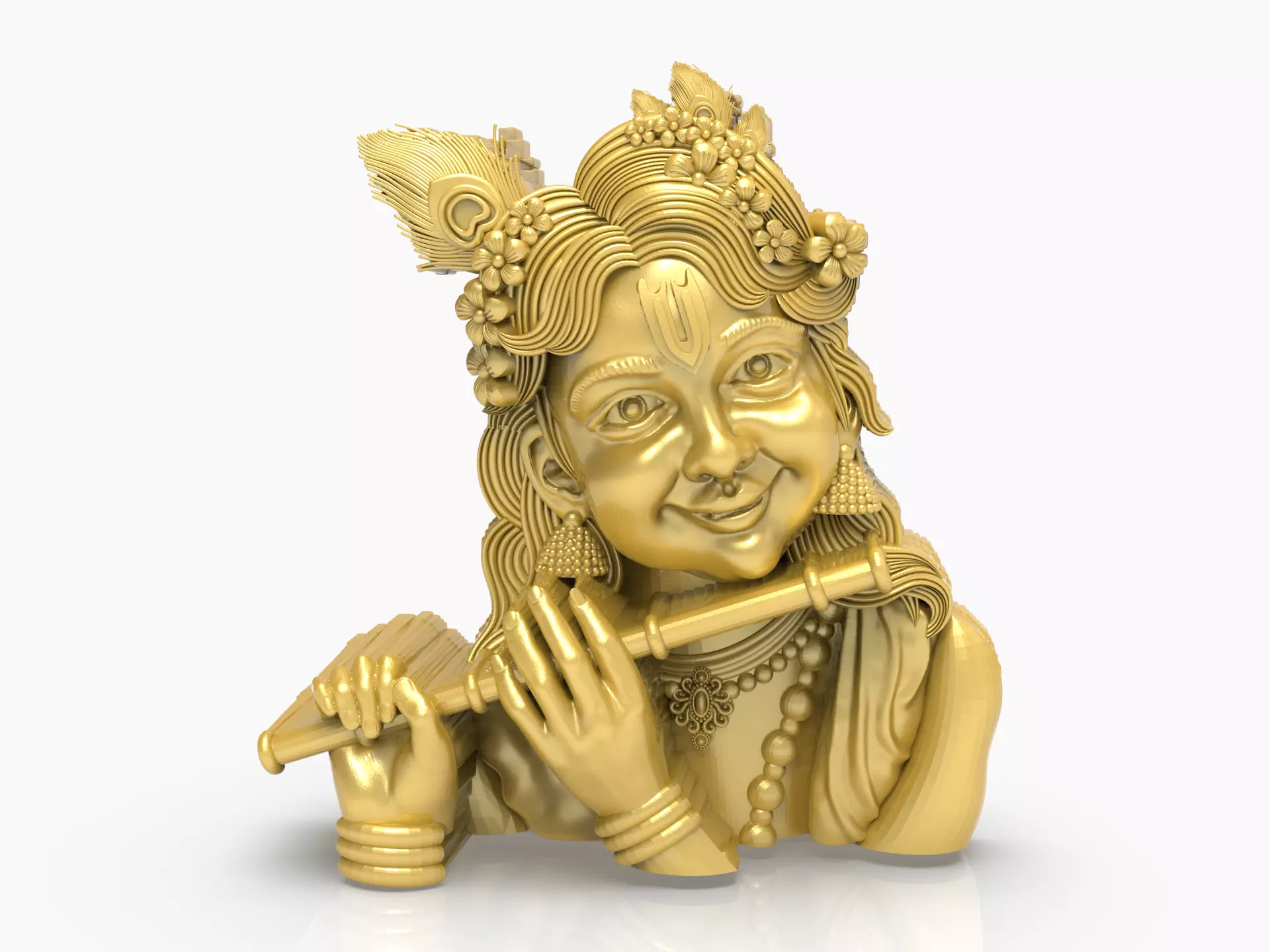 Krishna face stl file-2 3D print model