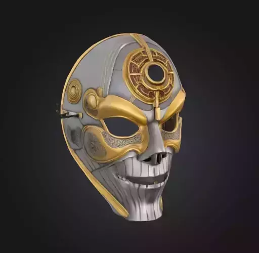 Mens Cyber Thecno Face Mask - Prom Cyber Thecno Embroidered Mask