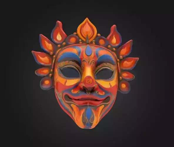Cosplay Indian Face Mask - Prom Indian Embroidered Mask