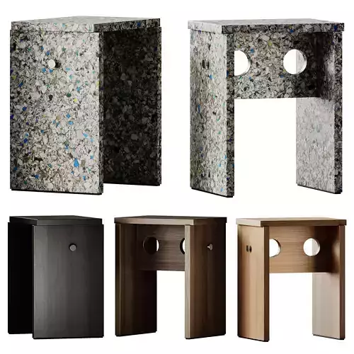 Reamke Recycled Stool by Form and Refine 3D model