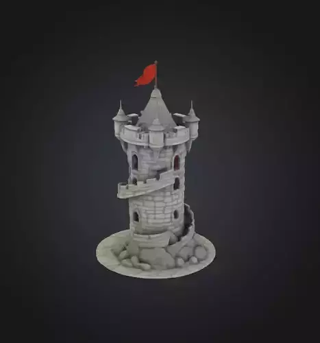 Medieval Castle DND Dice Tower - Epic Dice Tower 3D print model