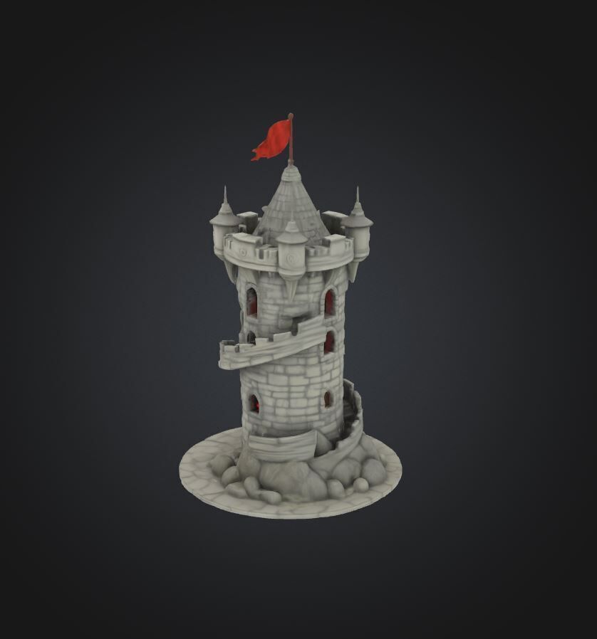Medieval Castle DND Dice Tower - Epic Dice Tower 3D print model_0