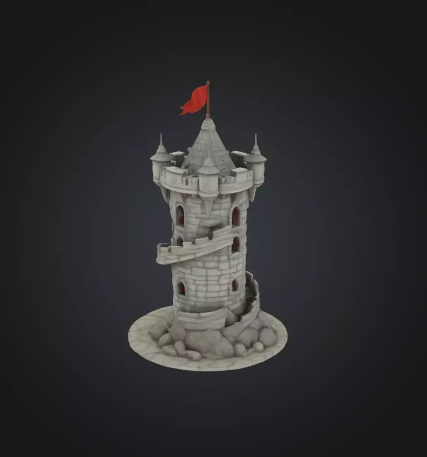 Medieval Castle DND Dice Tower - Epic Dice Tower 3D print model_0