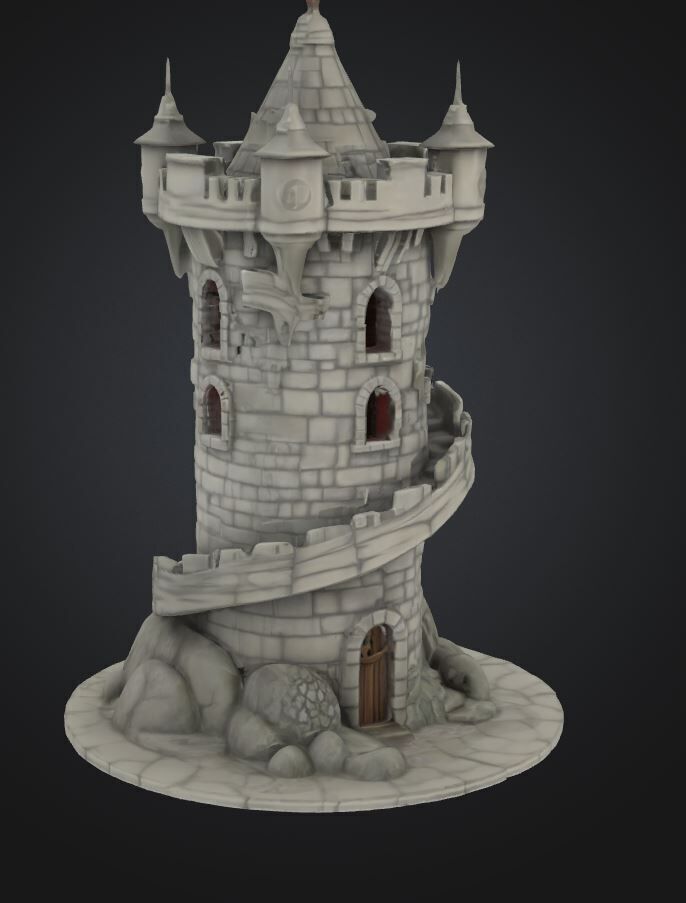 Medieval Castle DND Dice Tower - Epic Dice Tower 3D print model_21