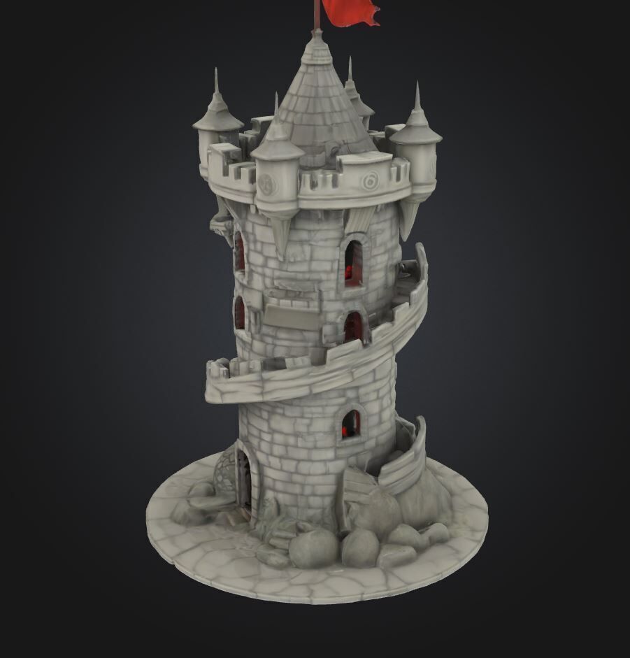 Medieval Castle DND Dice Tower - Epic Dice Tower 3D print model_13