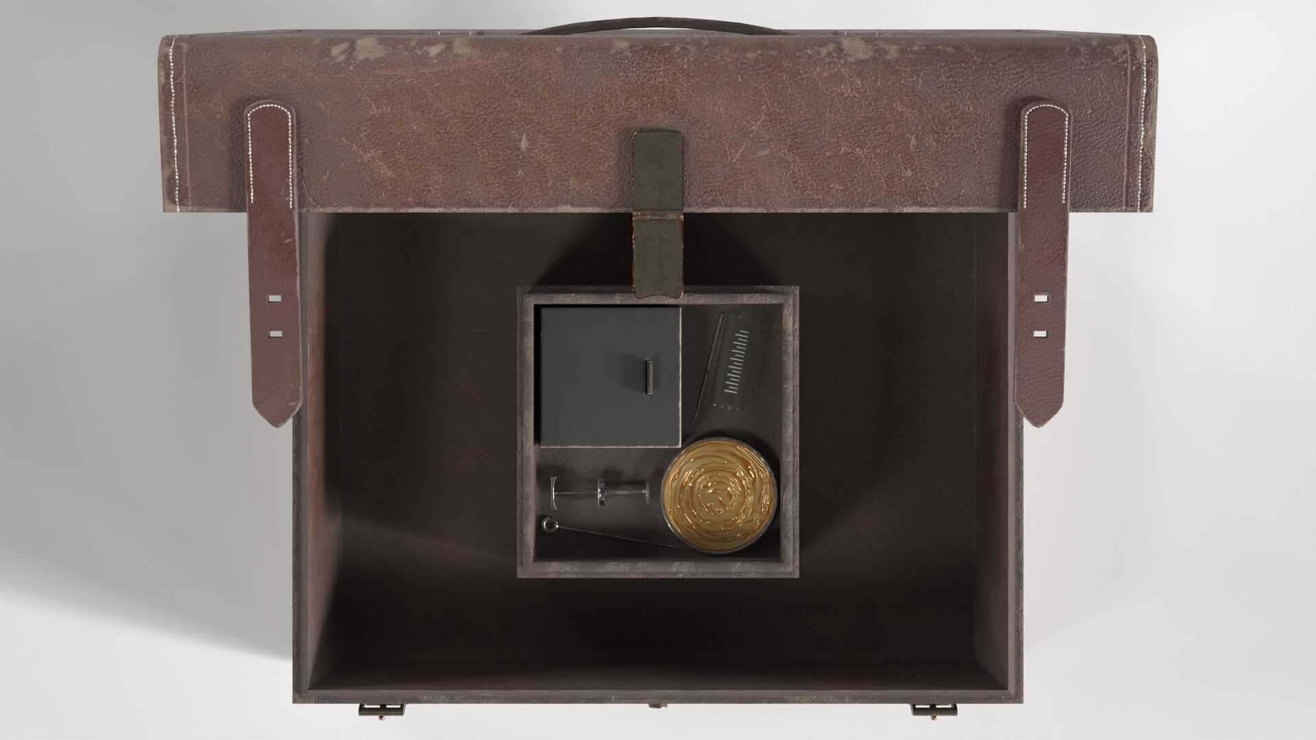 Old Apothecary Medicine Case Low-poly 3D model_5