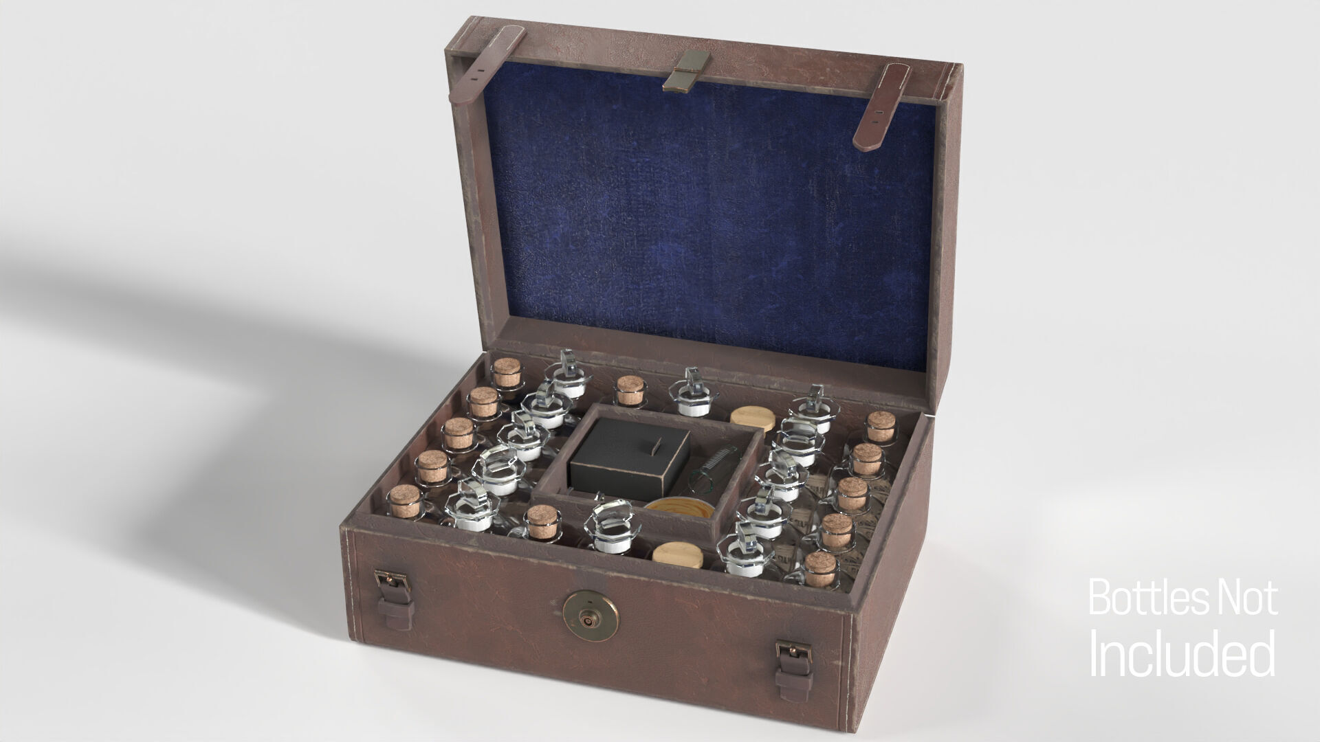 Old Apothecary Medicine Case Low-poly 3D model_11