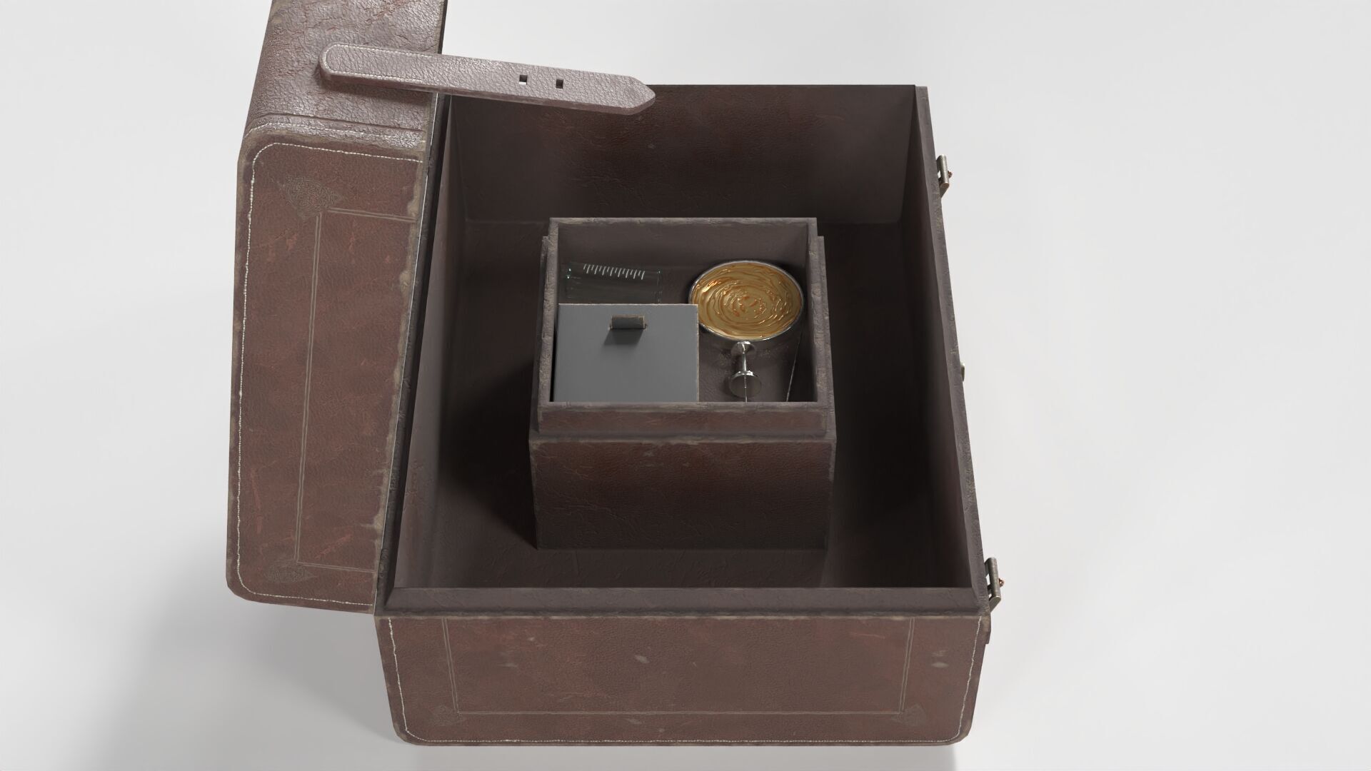 Old Apothecary Medicine Case Low-poly 3D model_10