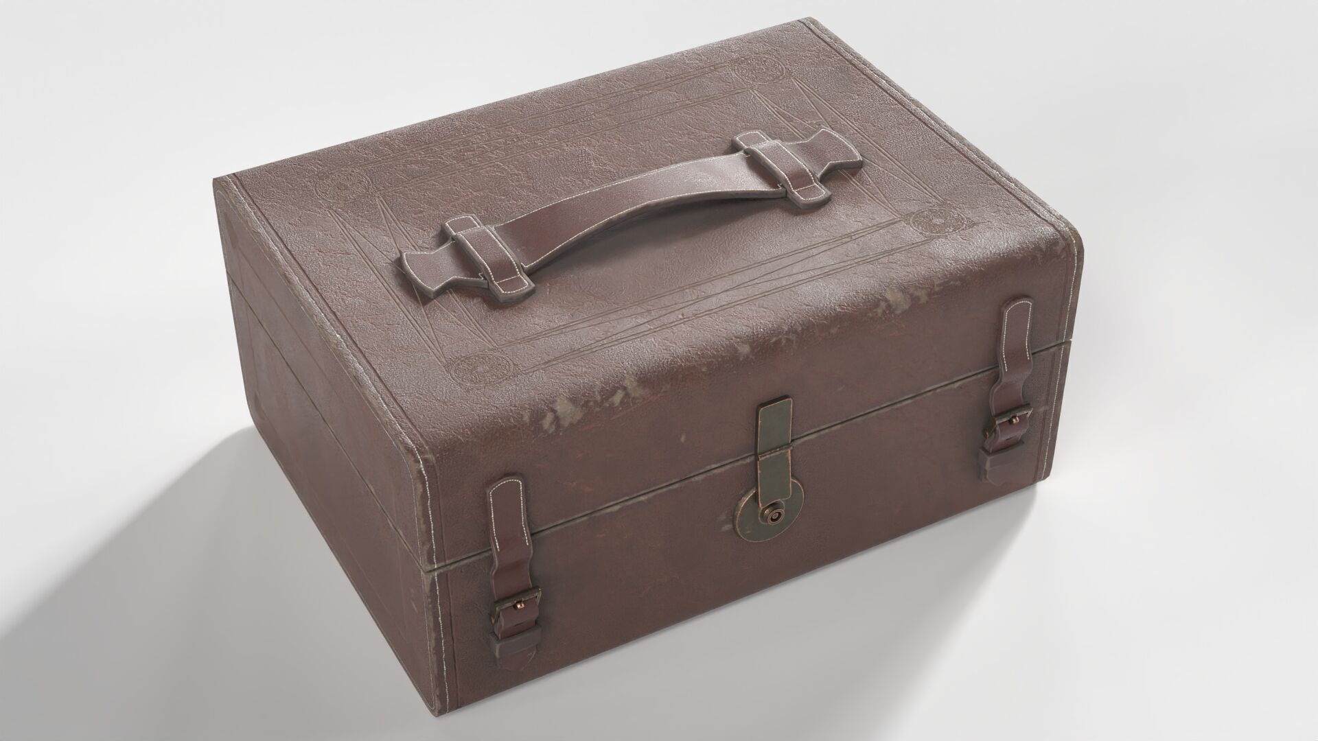Old Apothecary Medicine Case Low-poly 3D model_4